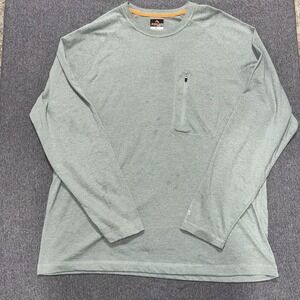 Ridgecut Toughwear Work Shirt Green Long Sleeve Athletic Wicking Mens Sz XL